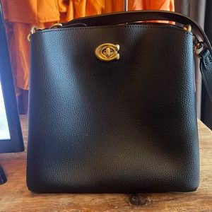 COACH WILLOW BUCKET SHOULDER BAG BLACK F2180-C3916